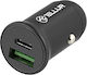 Tellur FCC7 Автомобилен Зарядно Устройство 60W Бързо Зареждане с Портове 1xUSB-A 1xType-C Черен Цвят