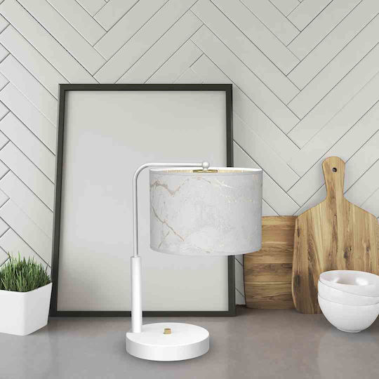 Eko Light Senso Metal Table Lamp for Socket E27 with White Shade and Base