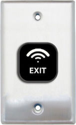 Soyal AR-PBI-7B Complete Wall Push Exit Button with Frame Silver 10.02.0020