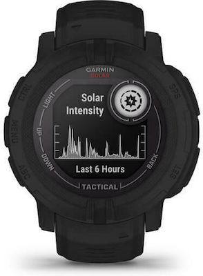 Garmin Instinct 2 Solar Tactical Edition 45mm Waterproof Smartwatch with Heart Rate Monitor (Black)
