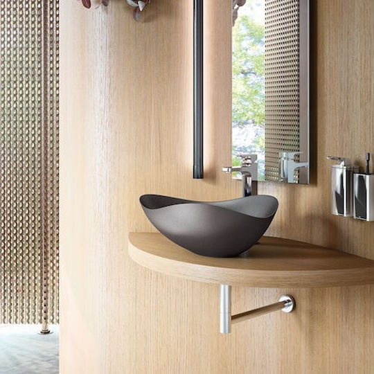 Roca Fineceramic Επικαθήμενος Νιπτήρας Κεραμικός 54x37.5x18.5cm Onyx