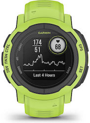 Garmin Instinct 2 45mm Waterproof Smartwatch with Heart Rate Monitor (Electric Lime)