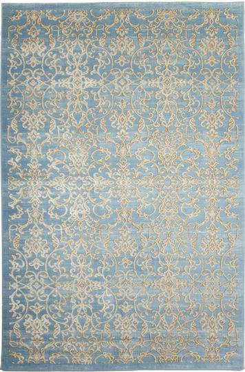 Klonaras Velvet 5840 Rug Rectangular Aqua Beige