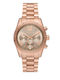Michael Kors Lexington Damen Uhr Chronograph mit Rose Gold Metallarmband