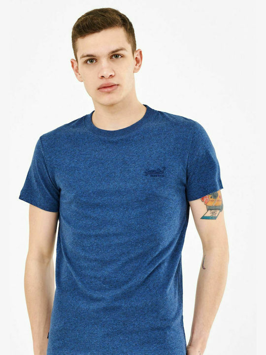 Superdry Vintage Ανδρικό T-shirt Μπλε Μονόχρωμο
