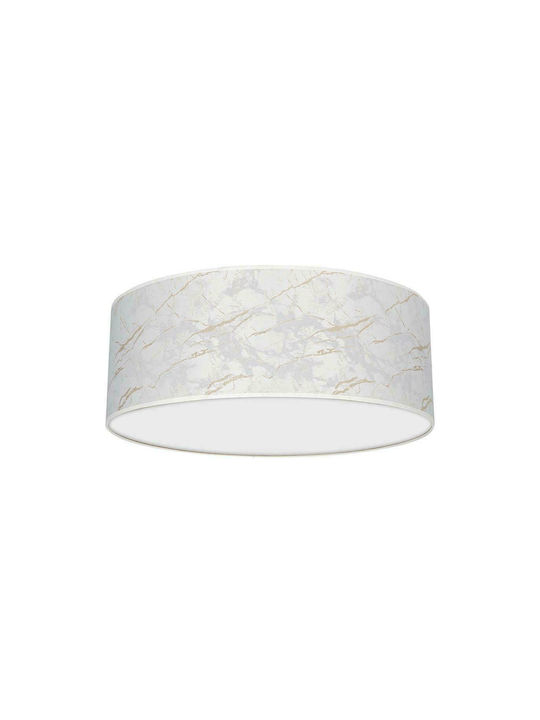 Milagro Senso Μοντέρνα Υφασμάτινη Πλαφονιέρα Οροφής με Ντουί E27 σε Λευκό χρώμα 50cm
