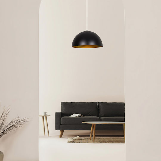 Opviq Sivani Pendant Light Black Bell with Socket E27 50cm