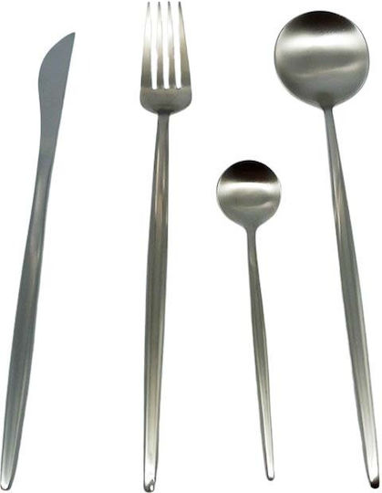 Karvounis Set de Tacâmuri Inoxidabil Argintiu 24buc