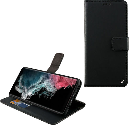 Volte-Tel Allure Magnet Brieftasche Synthetisches Leder Schwarz (Galaxy S22 Ultra 5G)
