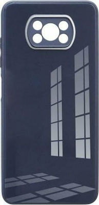 iNOS Glass Synthetic Back Cover Dark Blue (Poco X3 NFC / X3 Pro)