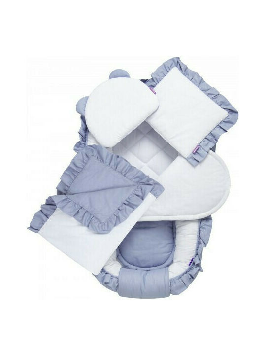 Jukki Baby Nest Double-sided Pastel Blue 100x55cm