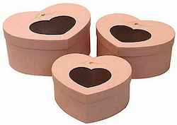 JK Home Decoration 56759 Pink Box 3 Pieces