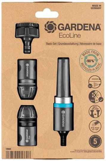 Gardena Ecoline Basic Equipment Σετ Εκτοξευτήρα Νερού με Ταχυσυνδέσμους 2 Λειτουργιών