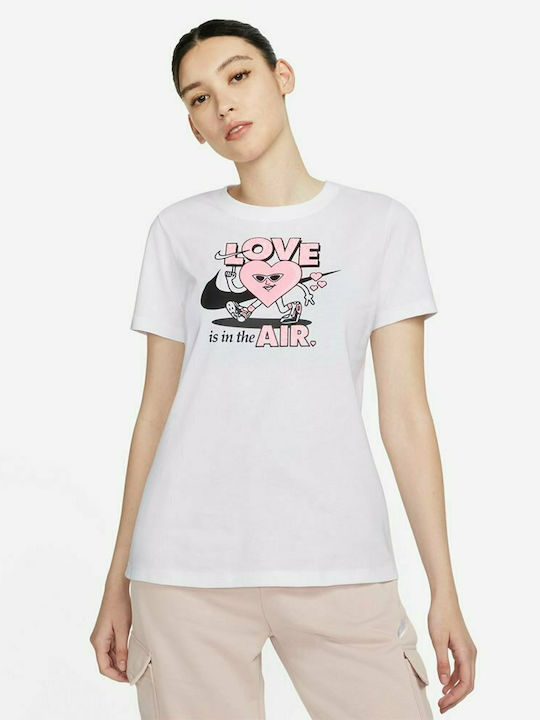 Nike Damen Sport T-Shirt Weiß