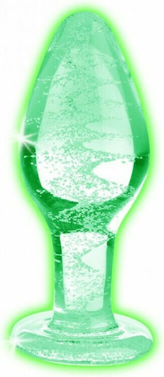 XR Glow-in-the-Dark Glass Πρωκτική Σφήνα Large Πράσινη