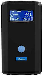 Tescom LEO Plus LCD 1500A UPS Line-Interactive 1500VA 900W with 4 Schuko Power Plugs