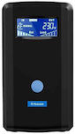 Tescom LEO Plus LCD 1500A UPS Line-Interactive 1500VA 900W με 4 Schuko Πρίζες