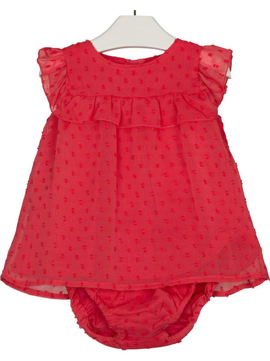 Kinderkleid Ärmellos Set aus 2 Mit Slip Rot