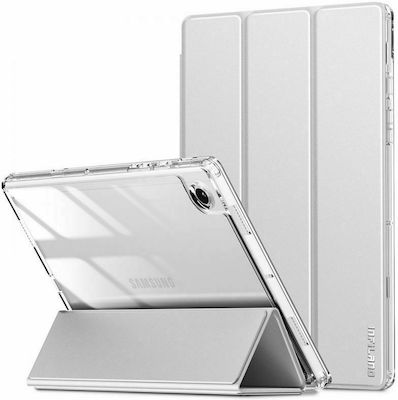 Infiland Crystal Flip Cover Δερματίνης / Σιλικόνης Ασημί (Galaxy Tab A8)