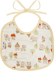 Akuku Fabric Baby Bib with Lace Band Ecru