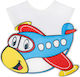 Bibs Ποδιά Υφασμάτινη με Αυτοκόλλητο Airplane