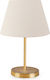 Megapap Rosenthal Metal Table Lamp for Socket E27 with White Shade and Gold Base