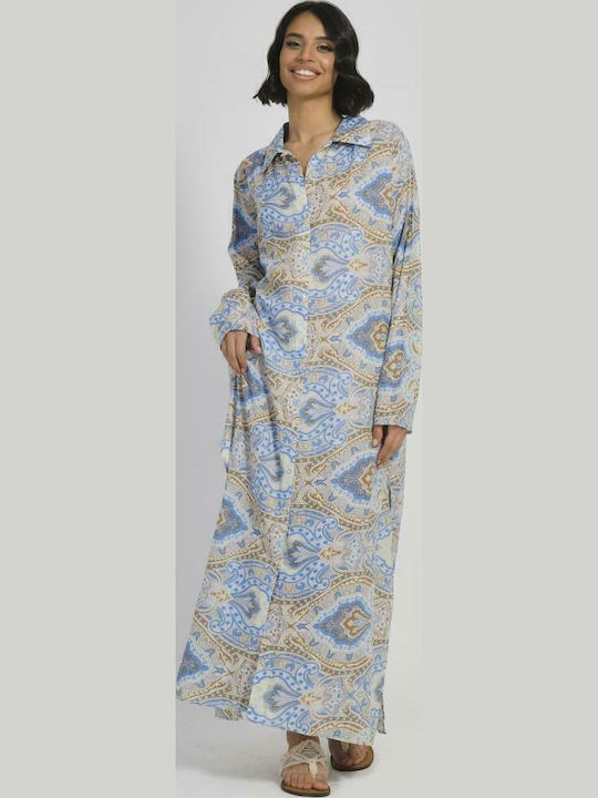 Ble Resort Collection Damen Maxi Kleid Strand Blau