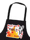 Dorosimo Grill Hearts Apron Black 57x68cm