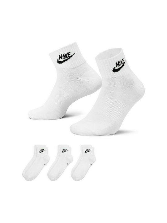 Nike Everyday Essential Αθλητικές Κάλτσες Λευκές 3 Ζεύγη