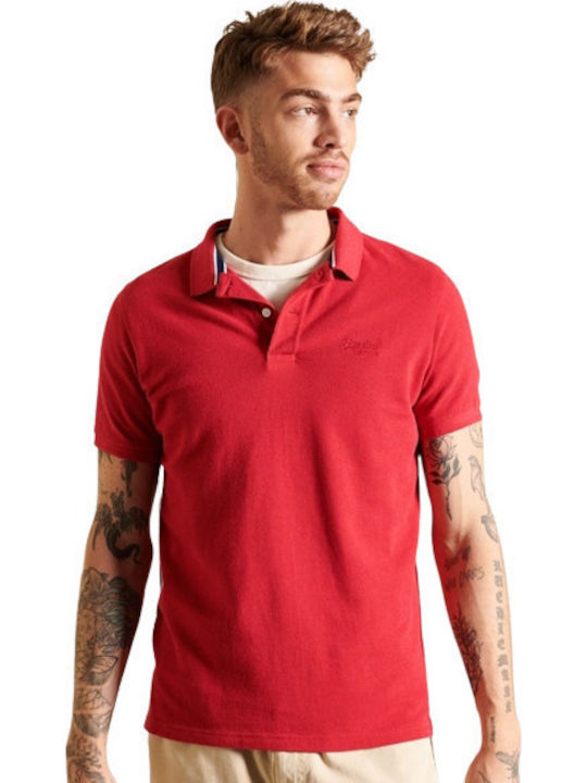 Destroy Polo Kurzarm Bluse Varsity Rot