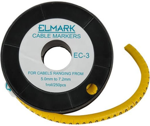Elmark EC-3/E Cable Marking Yellow 31803E 350 Pieces