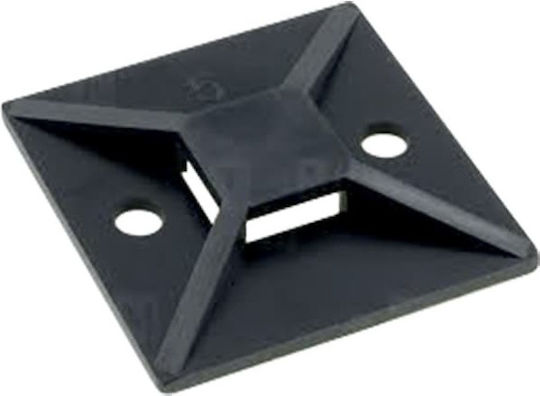 Elmark Adhensive Cable Tie Mount Black 500039 100 Pieces