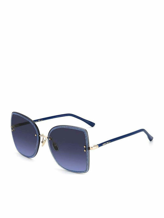 Jimmy Choo Women's Sunglasses with Blue Metal Frame and Blue Gradient Lens LETI/S LKS/GB