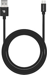 Baykron BKR-SL-MU-BLK1.2 Regular USB 2.0 To Micro USB 1.2m Black Baykron BKR-SL-MU-BLK1.2 Regular USB 2.0 To Micro USB 1.2m Black