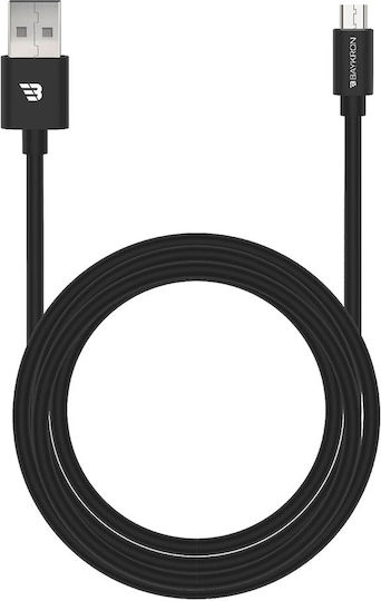 Baykron Regulat USB 2.0 spre micro USB Cablu Negru 1.2m (BKR-SL-MU-BLK1.2) 1buc