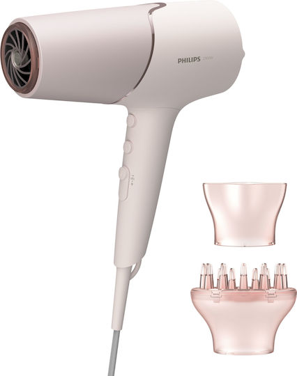 Philips Series 5000 Pink Ionic Hair Dryer with Diffuser 2300W