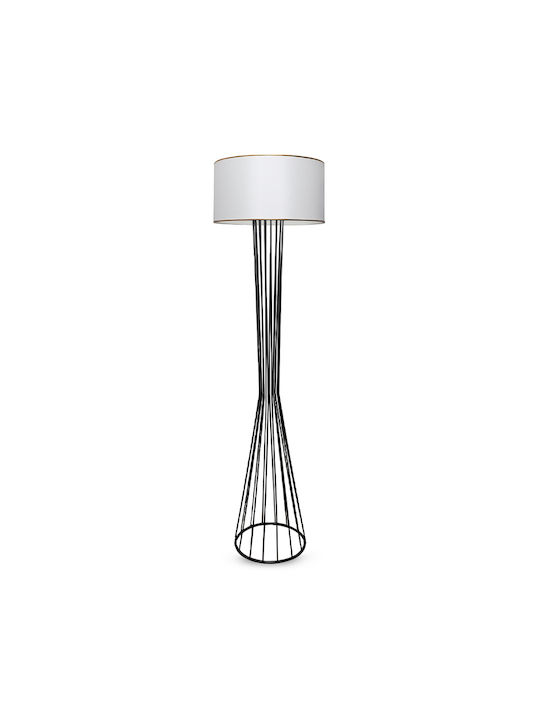 Megapap Faraday Stehlampe H155xB38cm. mit Fassung für Lampe E14 Weiß