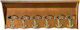 Biotrap Vintage Wooden Wall Hanger 12 Hooks Brown 82x20cm