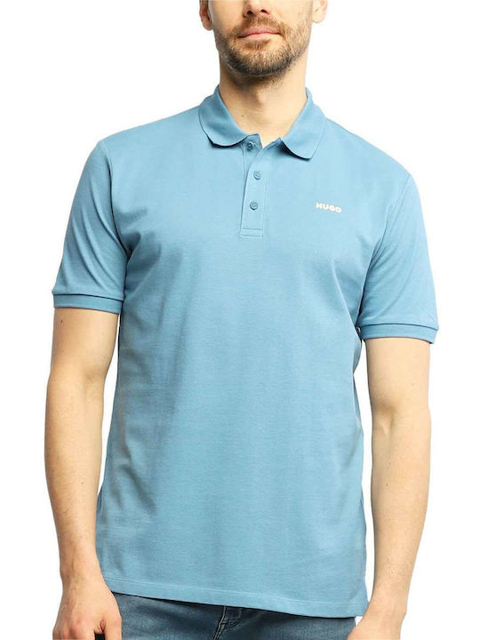 Hugo Boss Ανδρικό T-shirt Κοντομάνικο Polo Γαλάζιο
