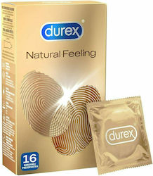 Durex Προφυλακτικά Real Feel 56mm χωρίς Λάτεξ 16τμχ