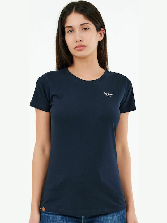 Pepe Jeans Bellrose Γυναικείο T-shirt Navy Μπλε