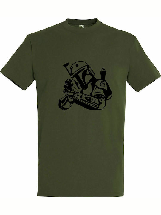 T-shirt Unisex " Mandalorian Warrior, Star Wars ", Army