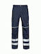 STOP Topgun Ripstop 3m Scotchlite Reflective Work Trousers Navy Blue