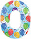 Balloon Foil Jumbo Number Multicolour 86cm