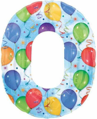 Balon Folie Jumbo Numărul Multicolor 86buc