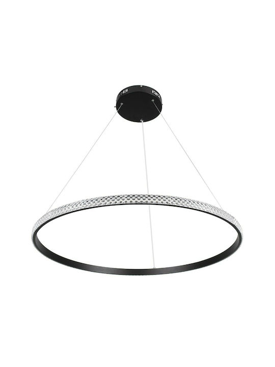 GloboStar Diamond Lustră LED cu Bianco reglabil Lumină Negru