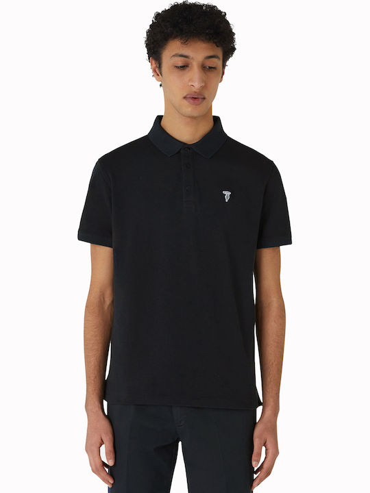 Polo Short Sleeve Black Blouse