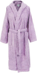 Dimcol 3010 Bathrobe with Hood Lilac 420gr/m² Dimcol 3010 Bathrobe with Hood Lilac 420gr/m²