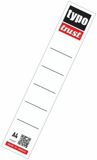 Typotrust 25tμχ Selbstklebende Etiketten KP40000 in Weißer Farbe