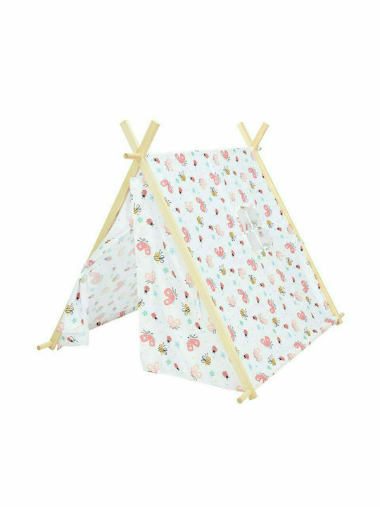 Kids Indian Teepee Play Tent Ανοιξιάτικα Ζωάκια HZ1992120 Pink